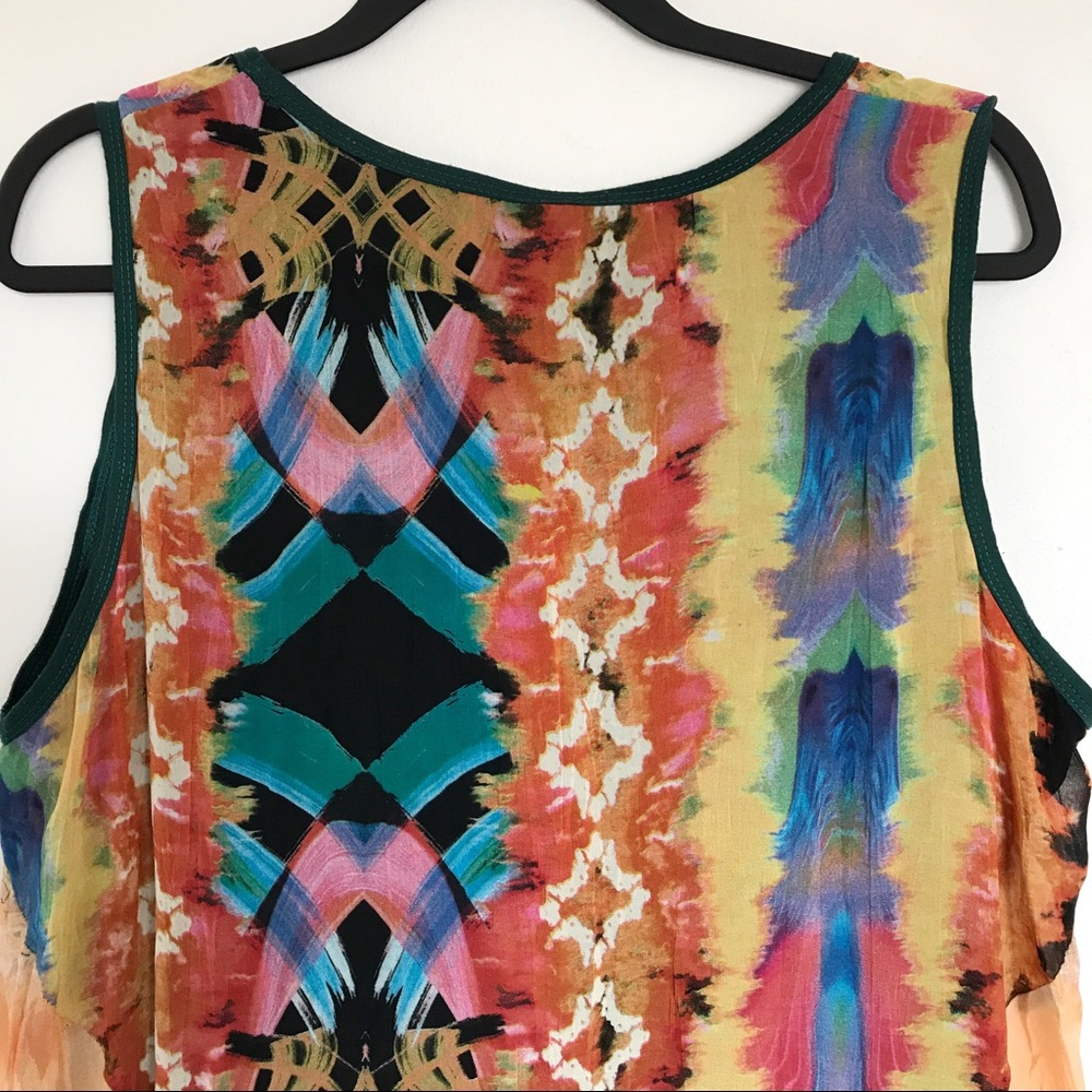 The Pyramid Collection Colorful Boho Dress Size L… - image 4